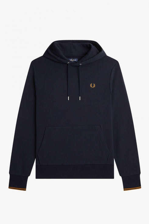 Felpa Uomo con tasca marsupio e cappuccio Blu Fred Perry- Francavilla Moda
